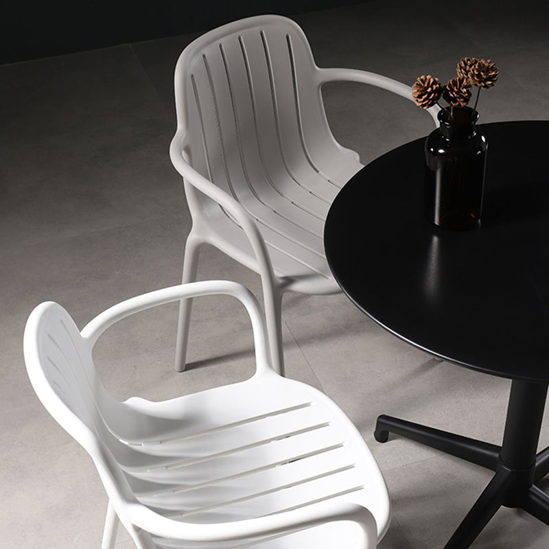 Contemporary Style Dining Chair Kitchen Dining Arm Side Chair with Plastic Legs