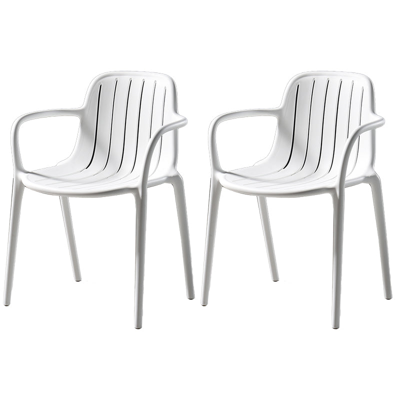 Contemporary Style Dining Chair Kitchen Dining Arm Side Chair with Plastic Legs