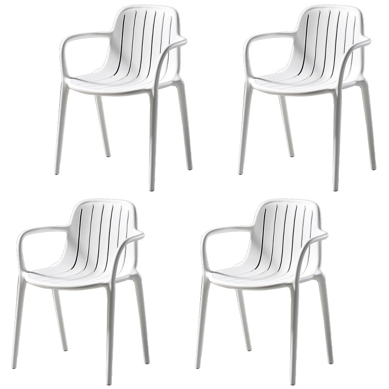 Contemporary Style Dining Chair Kitchen Dining Arm Side Chair with Plastic Legs