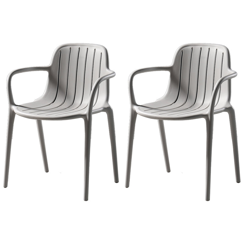 Contemporary Style Dining Chair Kitchen Dining Arm Side Chair with Plastic Legs