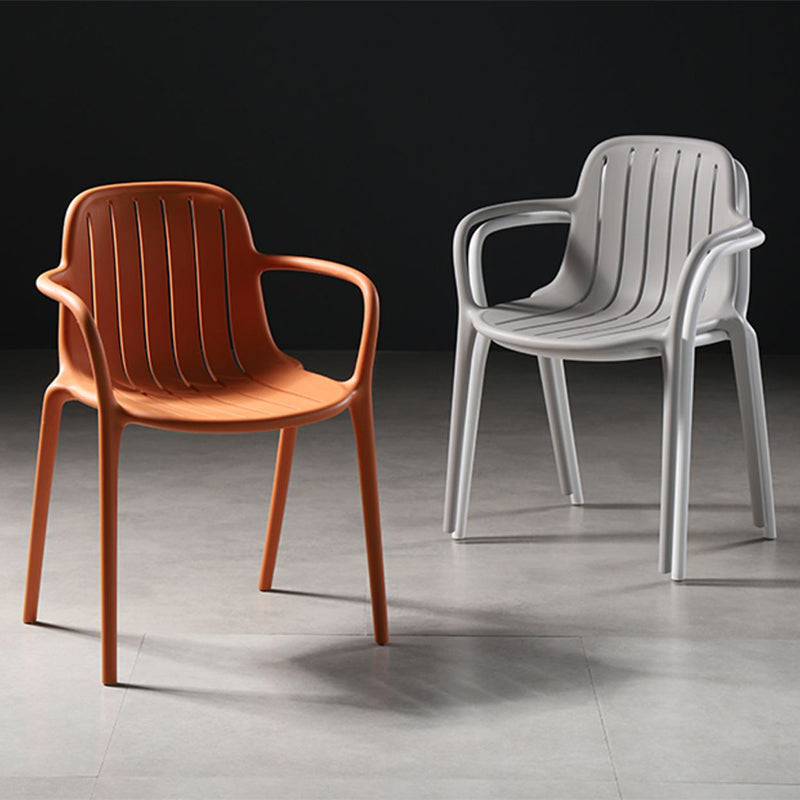 Contemporary Style Dining Chair Kitchen Dining Arm Side Chair with Plastic Legs