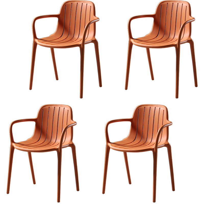 Contemporary Style Dining Chair Kitchen Dining Arm Side Chair with Plastic Legs
