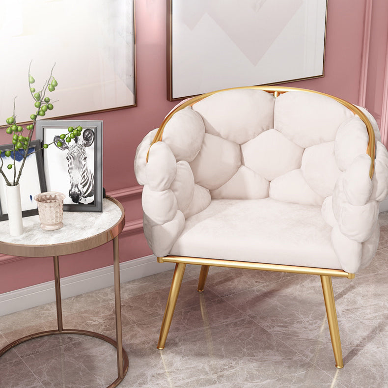 Chaise de salle à manger sans accoudoirs en velours scandinave, chaise simple rembourrée à dossier solide