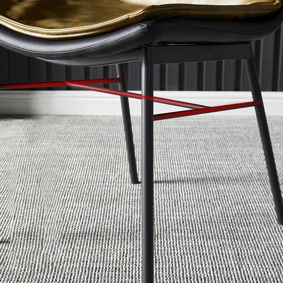 Sillas de comedor de cuero de estilo industrial, sillas laterales sin brazos con respaldo sólido para cocina