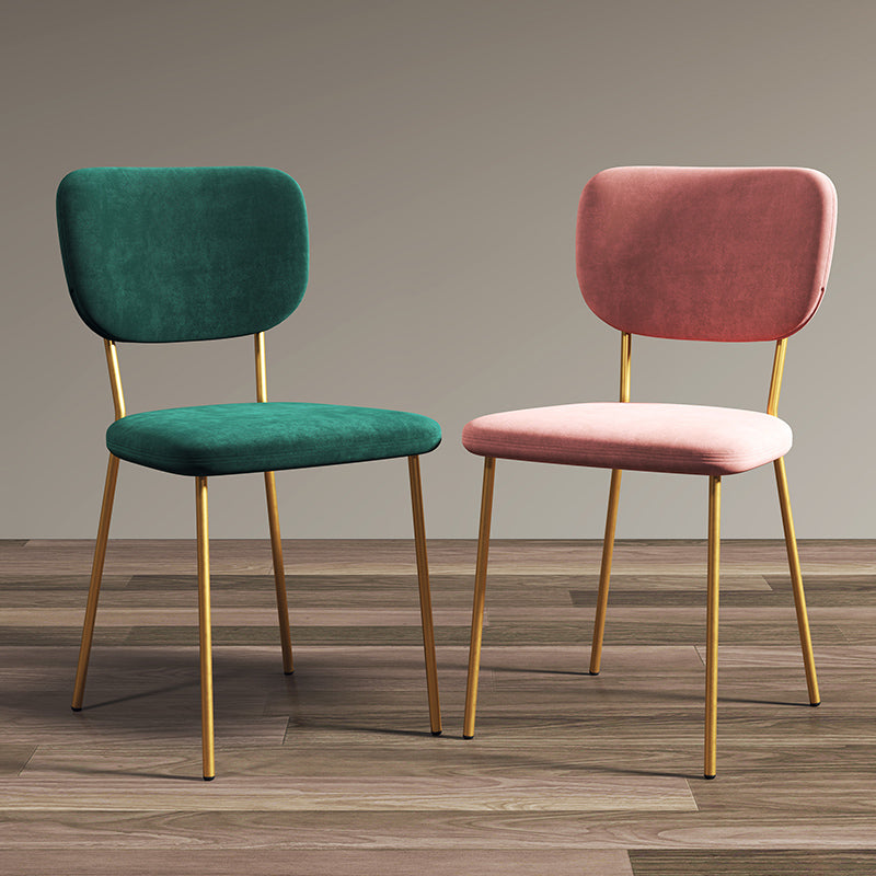 Sillas de comedor tapizadas de estilo escandinavo, respaldo abierto, silla lateral