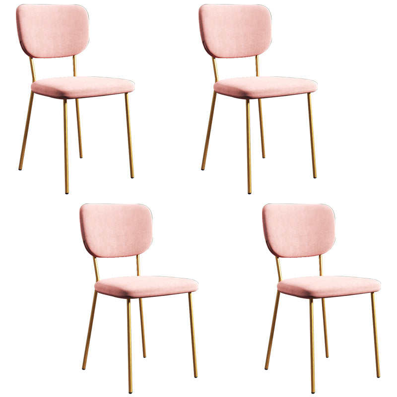 Sillas de comedor tapizadas de estilo escandinavo, respaldo abierto, silla lateral