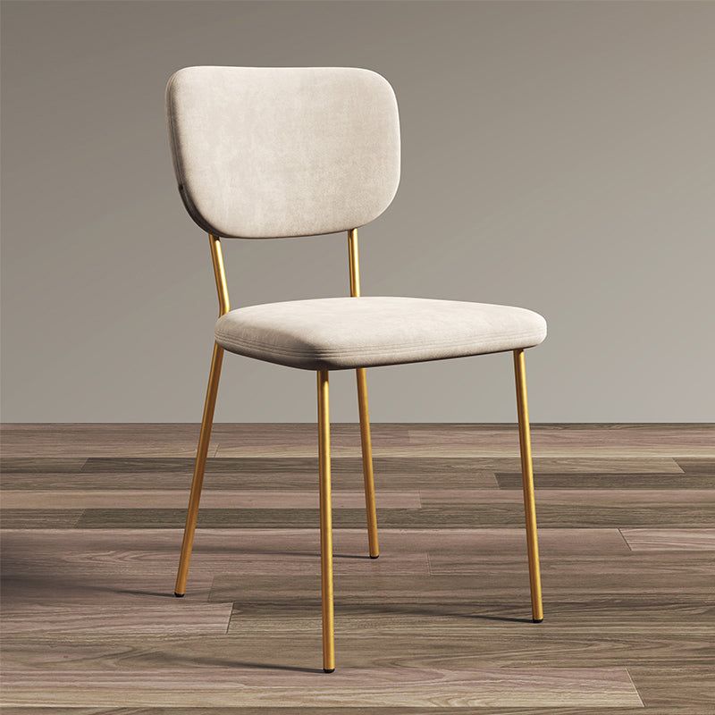 Sillas de comedor tapizadas de estilo escandinavo, respaldo abierto, silla lateral