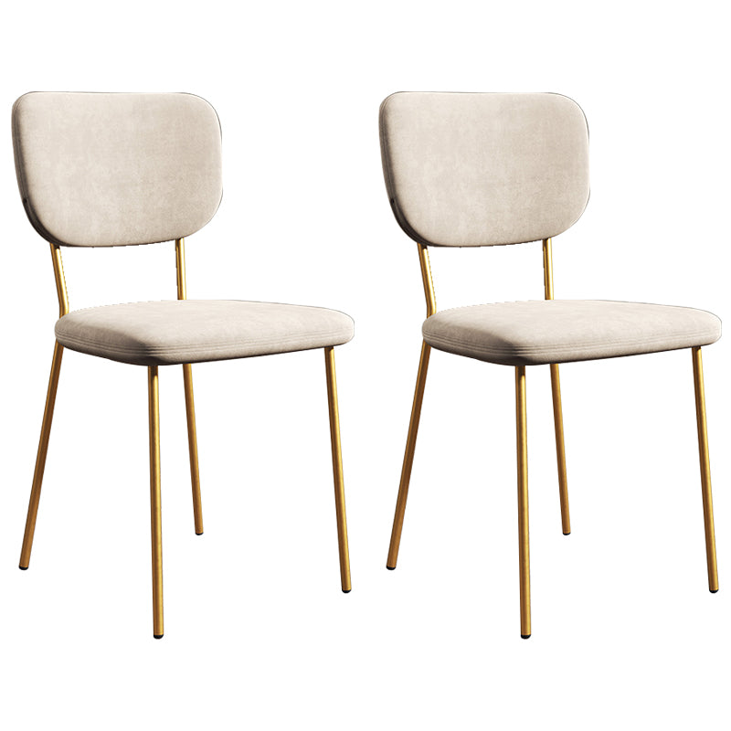 Sillas de comedor tapizadas de estilo escandinavo, respaldo abierto, silla lateral