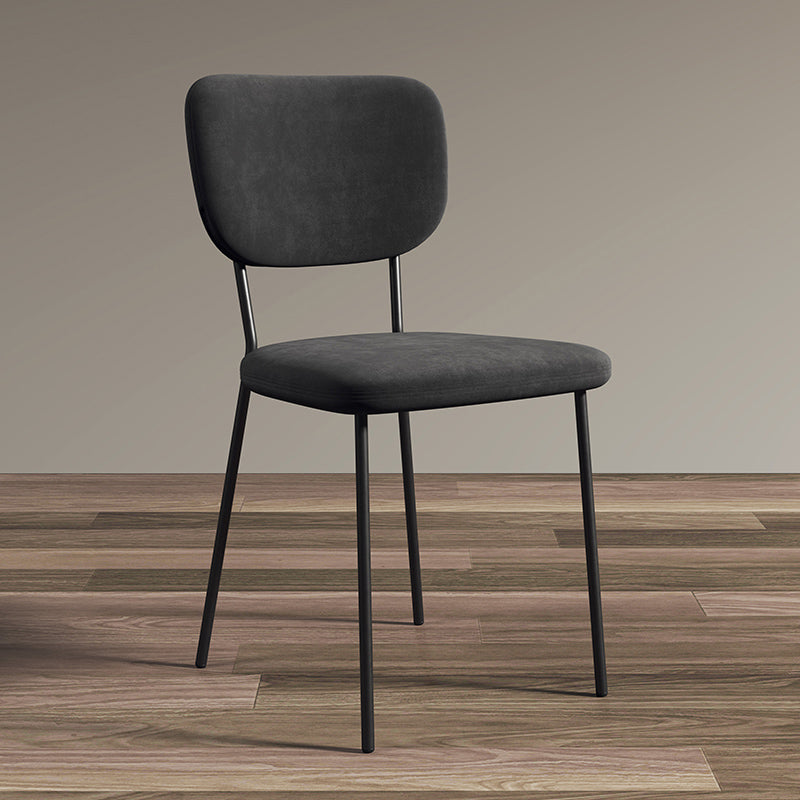 Sillas de comedor tapizadas de estilo escandinavo, respaldo abierto, silla lateral