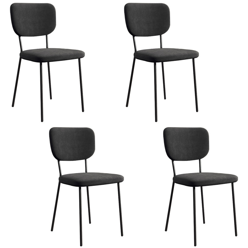 Sillas de comedor tapizadas de estilo escandinavo, respaldo abierto, silla lateral