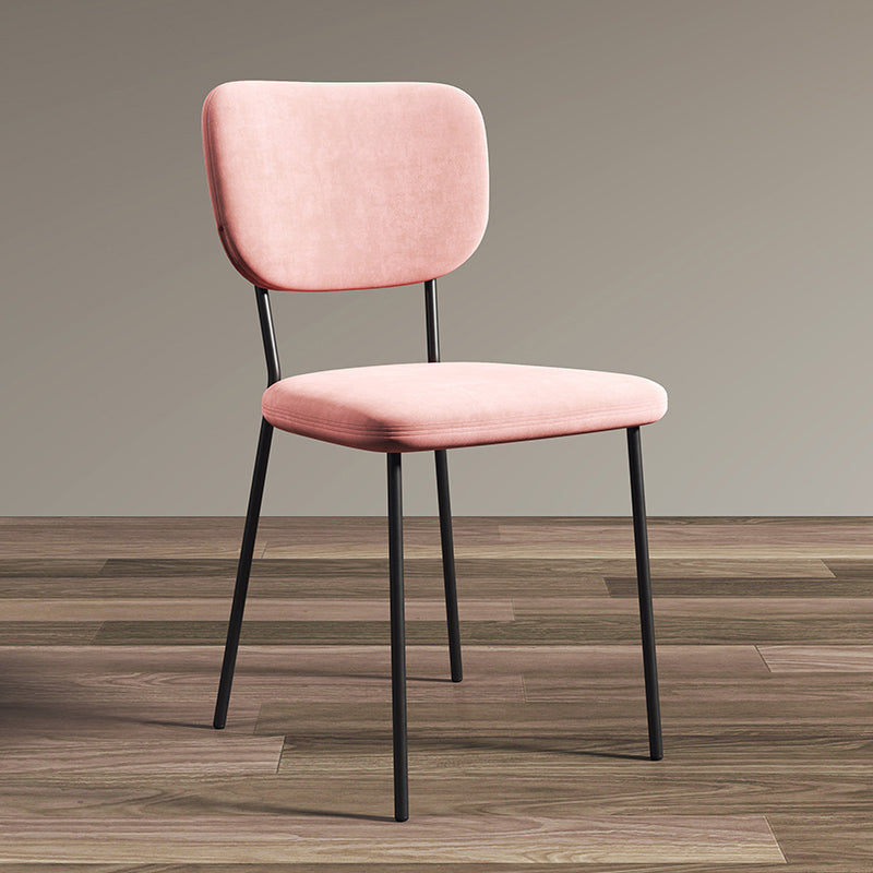 Sillas de comedor tapizadas de estilo escandinavo, respaldo abierto, silla lateral