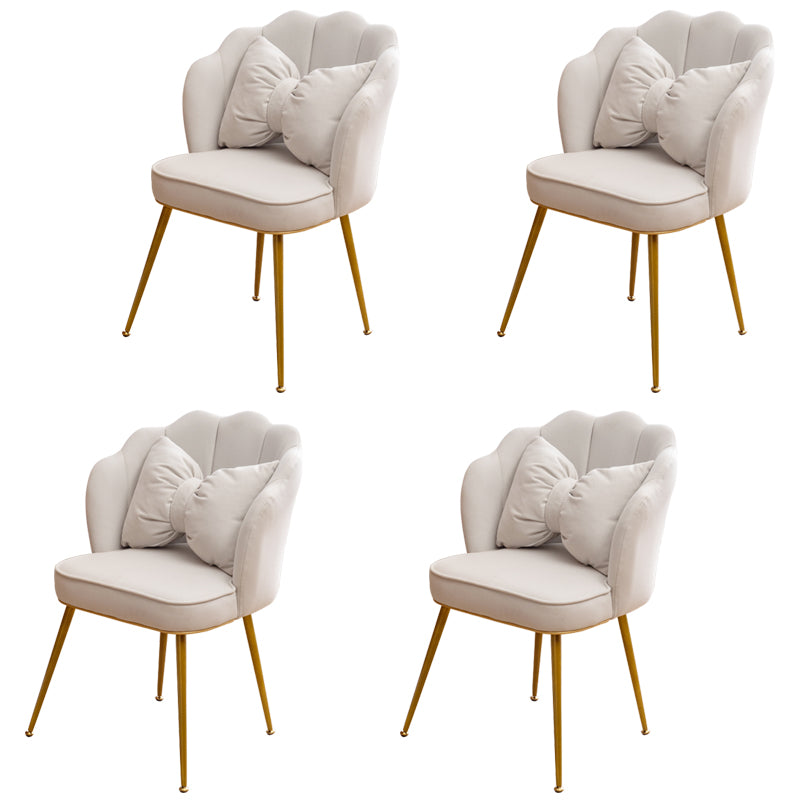 Sillas de comedor de piel sintética de estilo escandinavo, sillas sin brazos con respaldo sólido