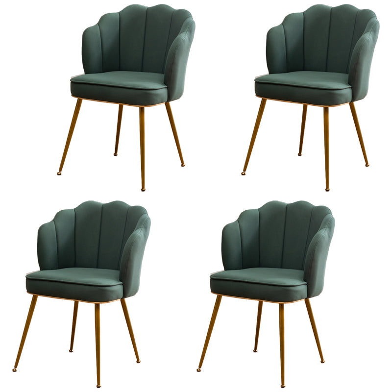Sillas de comedor de piel sintética de estilo escandinavo, sillas sin brazos con respaldo sólido