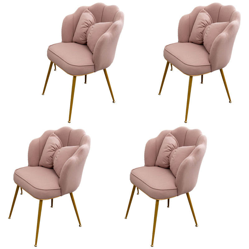 Sillas de comedor de piel sintética de estilo escandinavo, sillas sin brazos con respaldo sólido
