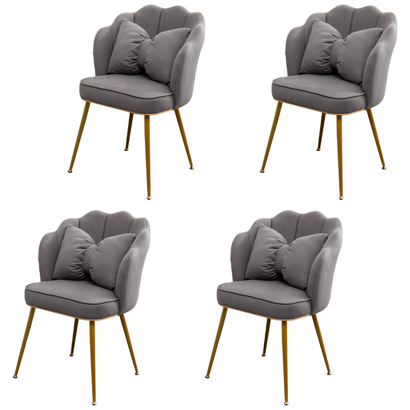 Sillas de comedor de piel sintética de estilo escandinavo, sillas sin brazos con respaldo sólido