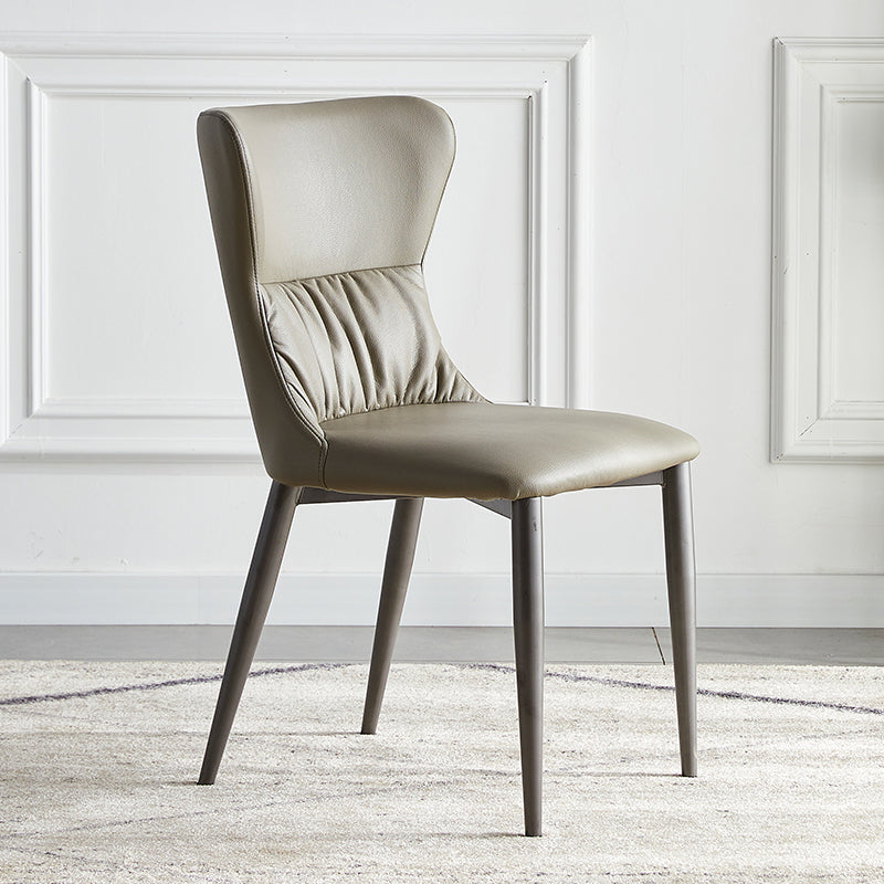 La salle à manger industrielle en métal préside la chaise latérale sans bras de Wingback pour l'usage à la maison