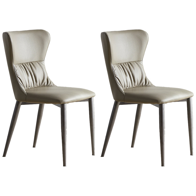 El comedor industrial del metal preside la silla lateral sin brazos del Wingback para el uso en el hogar