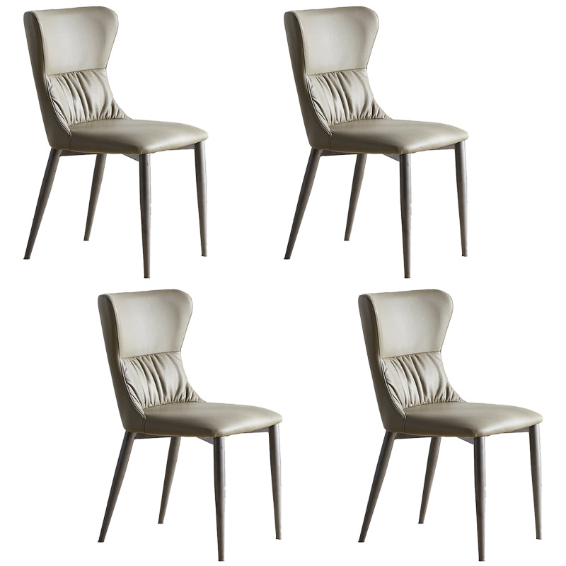El comedor industrial del metal preside la silla lateral sin brazos del Wingback para el uso en el hogar