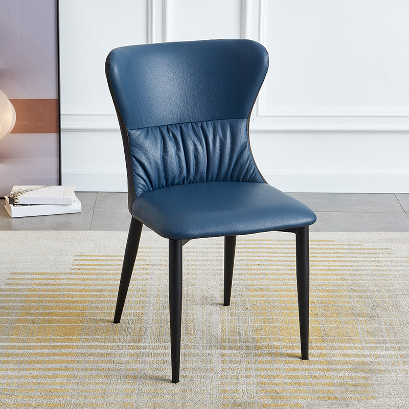 La salle à manger industrielle en métal préside la chaise latérale sans bras de Wingback pour l'usage à la maison