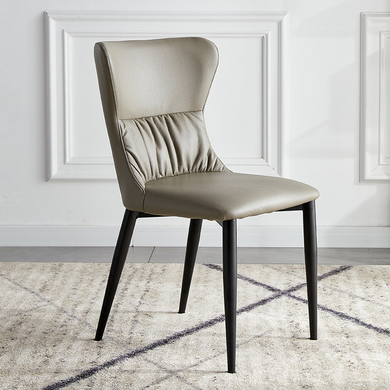 El comedor industrial del metal preside la silla lateral sin brazos del Wingback para el uso en el hogar