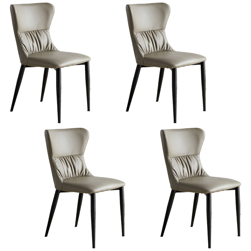 El comedor industrial del metal preside la silla lateral sin brazos del Wingback para el uso en el hogar