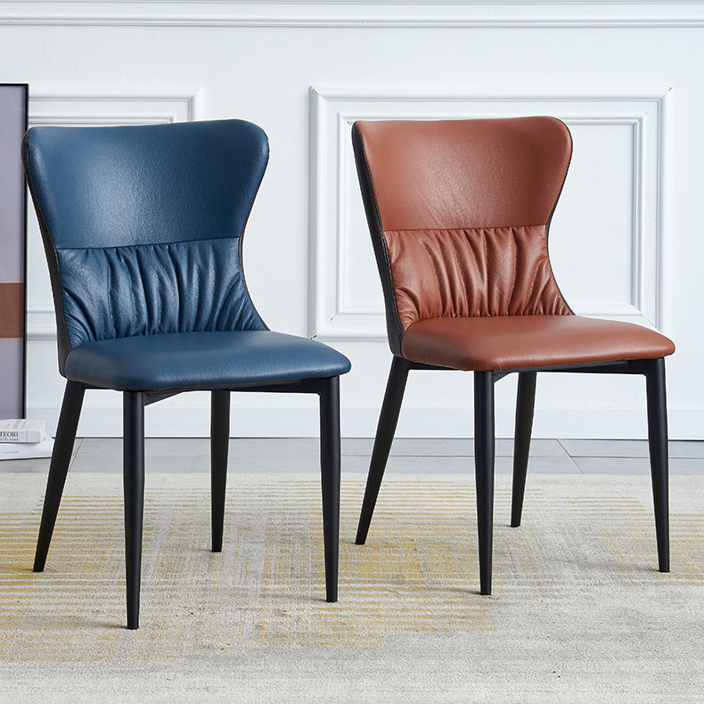 El comedor industrial del metal preside la silla lateral sin brazos del Wingback para el uso en el hogar