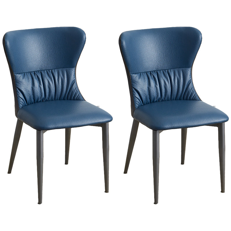 El comedor industrial del metal preside la silla lateral sin brazos del Wingback para el uso en el hogar