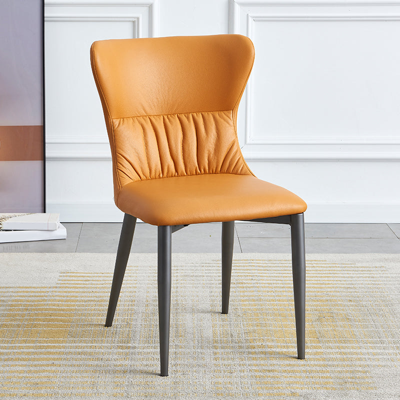 El comedor industrial del metal preside la silla lateral sin brazos del Wingback para el uso en el hogar