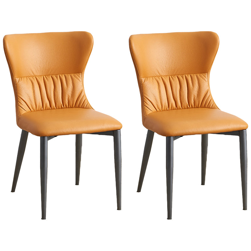 El comedor industrial del metal preside la silla lateral sin brazos del Wingback para el uso en el hogar