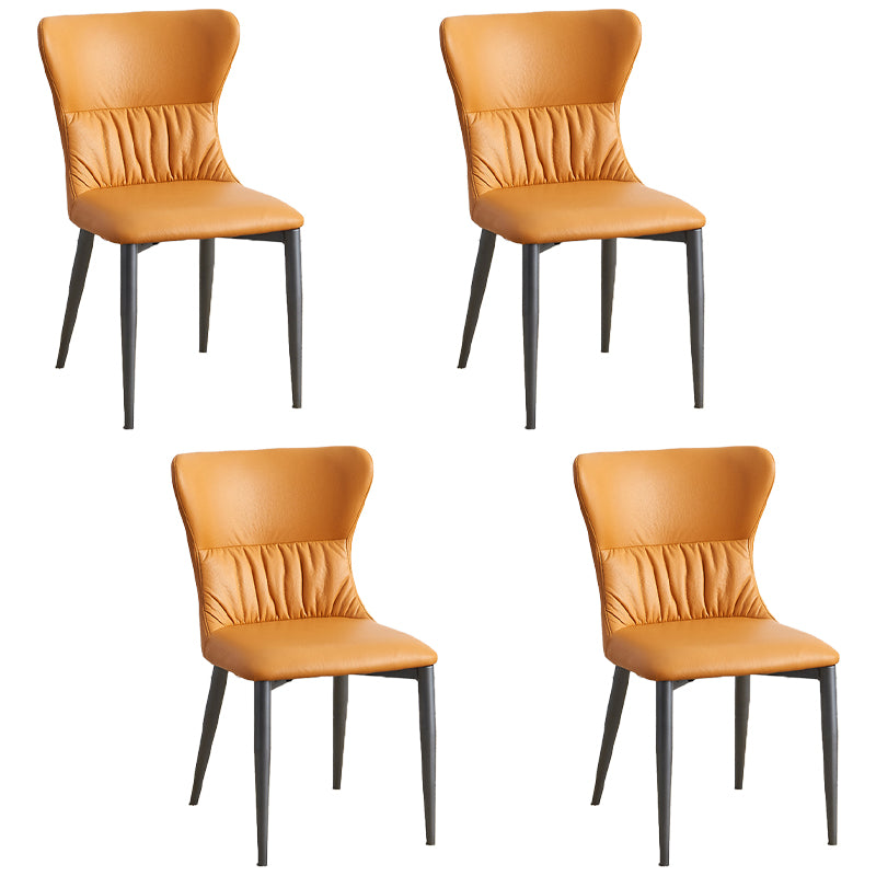 El comedor industrial del metal preside la silla lateral sin brazos del Wingback para el uso en el hogar