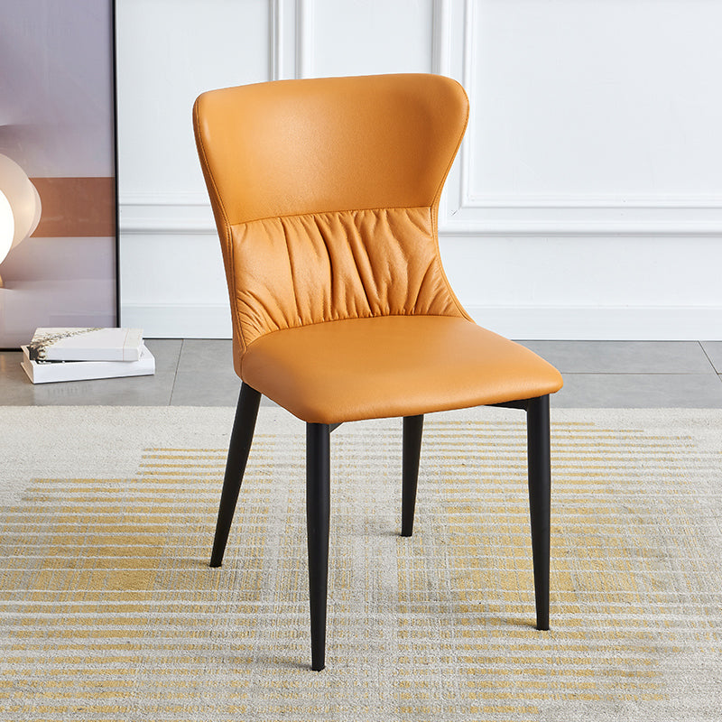 La salle à manger industrielle en métal préside la chaise latérale sans bras de Wingback pour l'usage à la maison