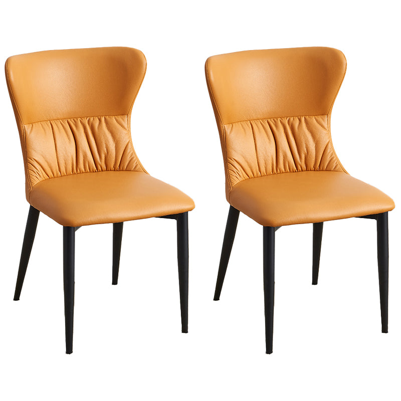 El comedor industrial del metal preside la silla lateral sin brazos del Wingback para el uso en el hogar