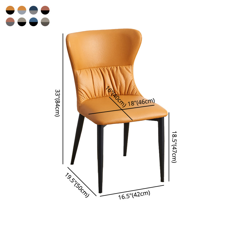 El comedor industrial del metal preside la silla lateral sin brazos del Wingback para el uso en el hogar