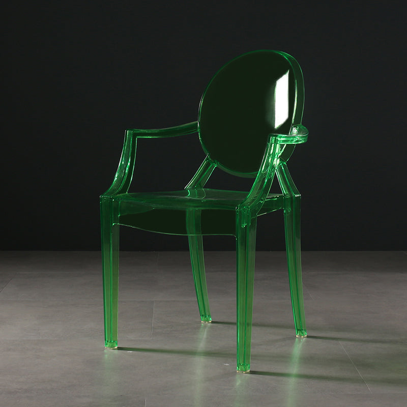 Chaise latérale de salle à manger en plastique de Style nordique, chaises latérales à bras de salle à manger pour la cuisine