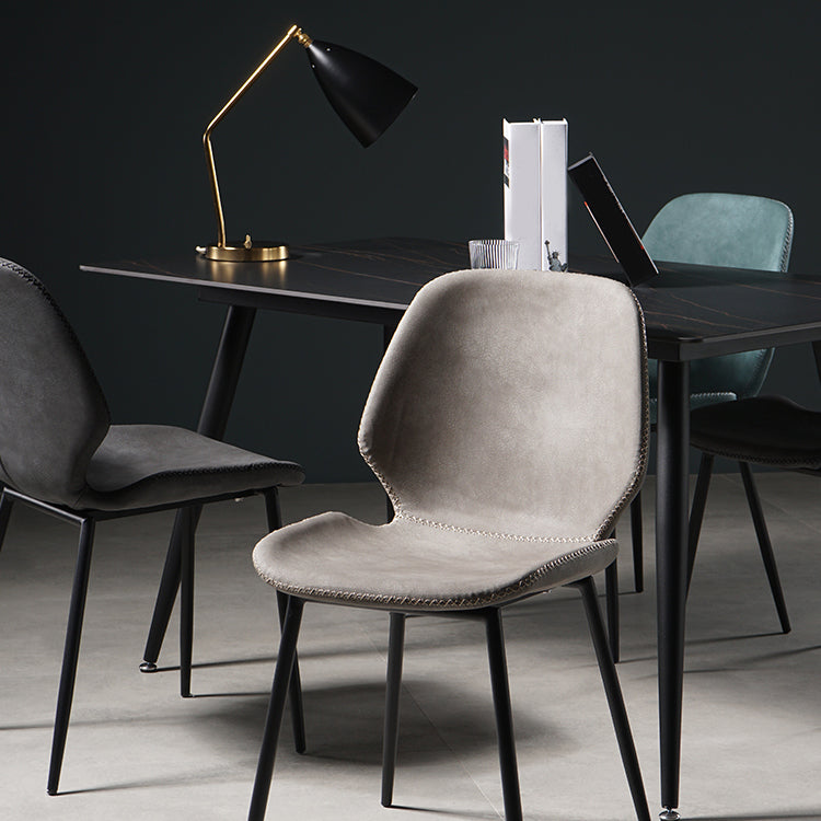Metal de la cocina del estilo contemporáneo que cena el respaldo lateral de la silla que cena la silla lateral sin brazos