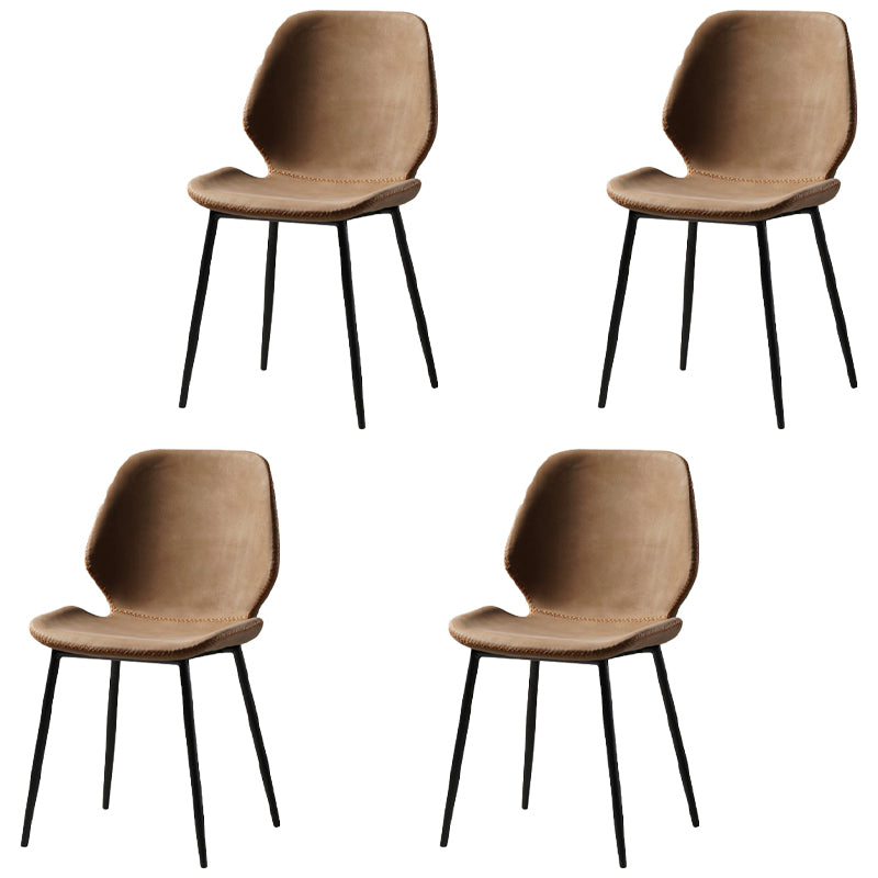 Metal de la cocina del estilo contemporáneo que cena el respaldo lateral de la silla que cena la silla lateral sin brazos