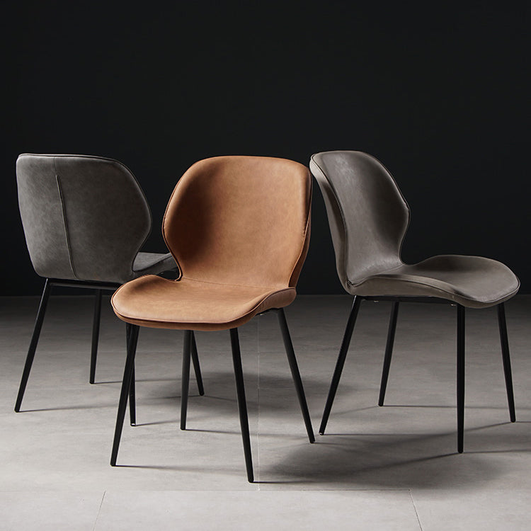 Metal de la cocina del estilo contemporáneo que cena el respaldo lateral de la silla que cena la silla lateral sin brazos