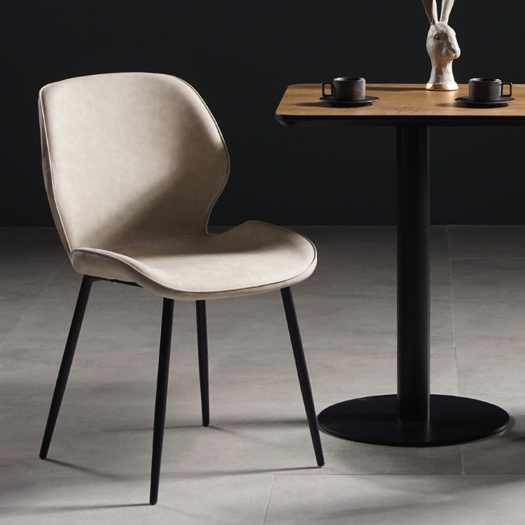 Metal de la cocina del estilo contemporáneo que cena el respaldo lateral de la silla que cena la silla lateral sin brazos