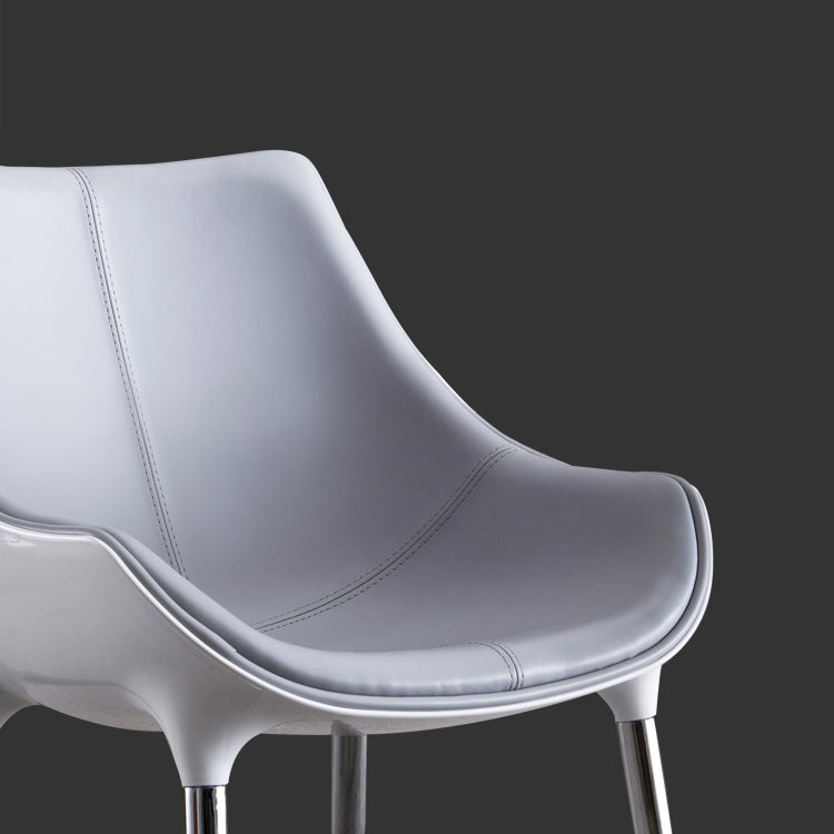 Silla de comedor estilo moderno Sillas auxiliares con brazo de cocina y patas de metal (juego de 2)