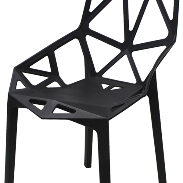Silla de comedor de estilo moderno, silla auxiliar de plástico con brazo de comedor para cocina (juego de 4)