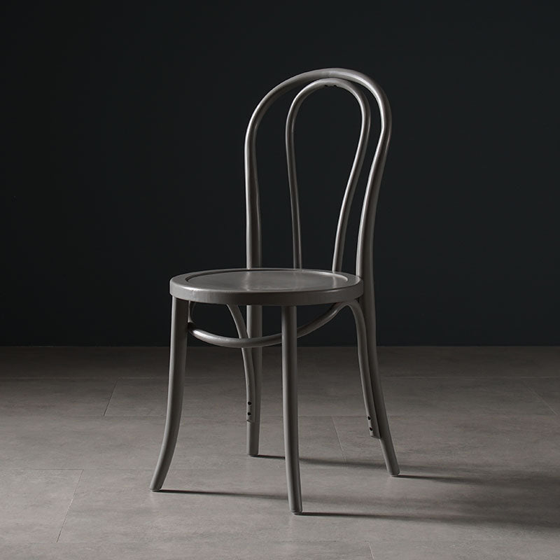 Silla sin brazos de comedor de madera tradicional, silla lateral de comedor individual con respaldo abierto para uso doméstico
