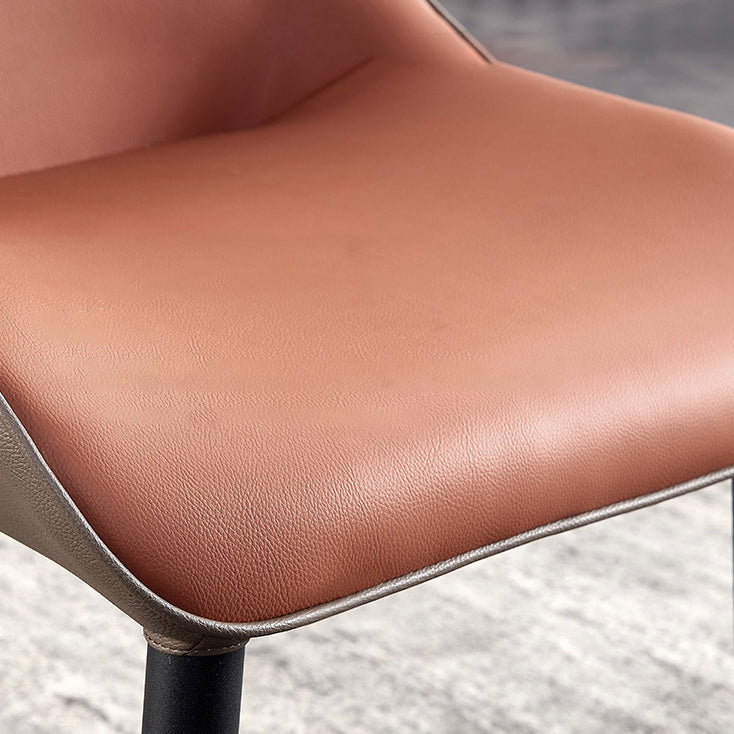 Sillón industrial para interiores, silla de comedor tapizada con respaldo de metal (juego de 2)