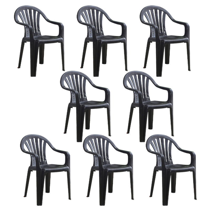 El hogar moderno que cena el brazo preside los sillones de comedor apilables plásticos Windsor