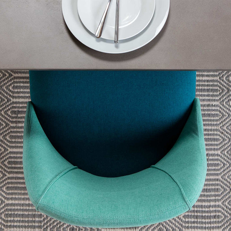Silla de comedor escandinava con brazo de tela con acabado mate (juego de 2)
