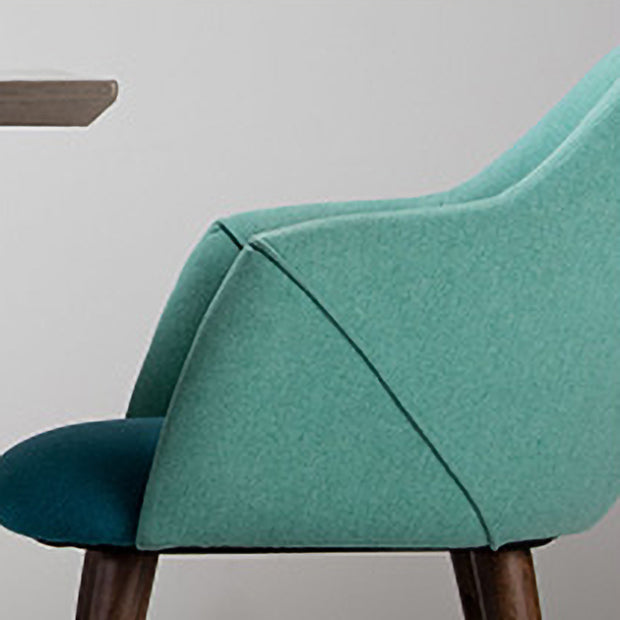Silla de comedor escandinava con brazo de tela con acabado mate (juego de 2)
