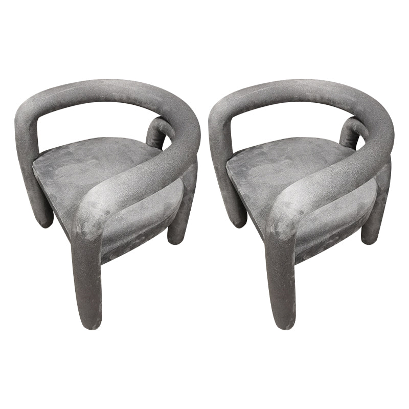 Silla de comedor estilo moderno Silla auxiliar con brazo de cocina y patas de metal