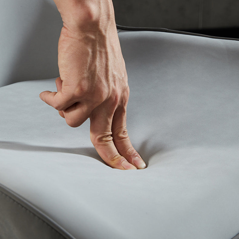 Esszimmerstühle aus Leder im minimalistischen Stil, Esszimmerstühle mit Ohrensessel (2er-Set)