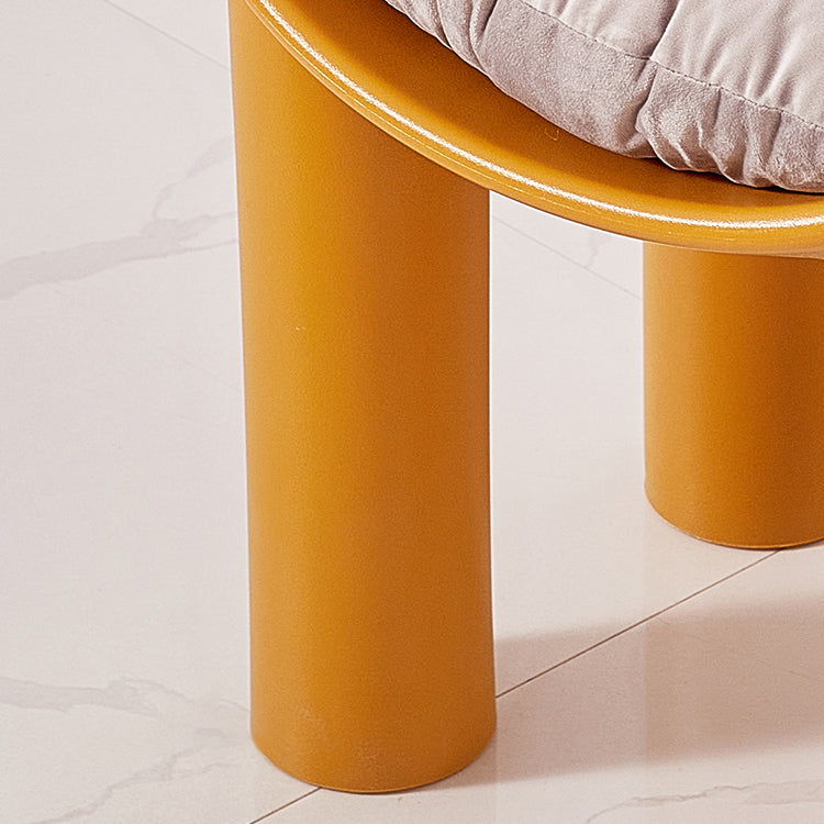 Sillas de comedor de estilo nórdico, sillas laterales con brazos de cocina y patas de plástico (juego de 2)