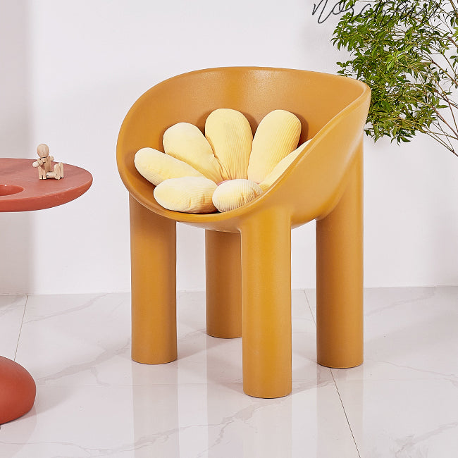 Sillas de comedor de estilo nórdico, sillas laterales con brazos de cocina y patas de plástico (juego de 2)