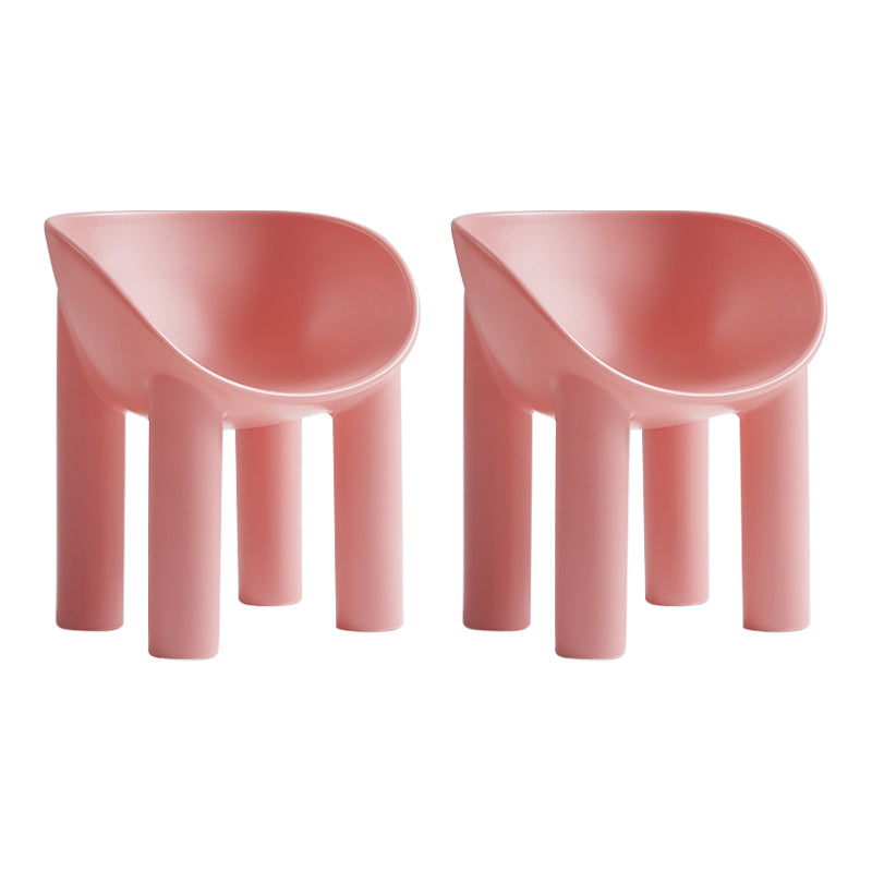 Chaises de salle à manger de style nordique, chaises d'appoint de cuisine avec pieds en plastique (Ensemble de 2)